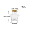 Bottles 6Pcs 60ml Corked Star Shaped Glass Wishing Ornament Crafts Gift Jars Christmas Wedding Present Clear Storage Vials