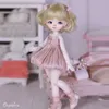 Dolls 16 BJD Doll Shyann With Nova Body Cute Pink Sling Dress Art Toys Surprise Gift for Children ShugaFairy 230427