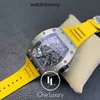 Projektant Ri Mlies Luksusowe zegarki zegarek na ręce na rękę Męskie mechaniki Oryginalne zegarki 011 RM11 03 Felipe Massa Flyback Chronograph Titanium Case na żółtych śmieciach