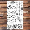 Tattoos Colored Drawing Stickers Waterproof Black Infinity Tattoo Feather Bird Women Body Hand Art Drawing Temporary Tattoo Stickers Men Finger Tatto Small PasteL