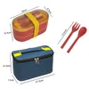 Wydzielacze 2 -poziomowe pojemniki na pudełka bento z torbą na izolację termiczną ruchome przedziały Projekt przenośne pudełko na lunch na piknik na kemping