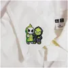 Tecknad accessoarer gröna vänner stift holloween brosch skräck märken droppleverans baby barn moderskapsprodukter dhvfu