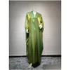 Etniska kläder abaya klänning 2024 mode batwing hylsa öppen mantel muslimska arabiska dubai satin kaftan cardigan kimono ramadan long drop d dh6uw