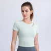 LU-21 Shirt T-shirts Women High-elastic Breathable Running Women's Short Sleeve Workout Shirt Yoga T-shirt Athletic Tee Top