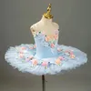 Vêtements de danse Ballet Tutu fée poupée robe de Ballet professionnel pour filles bleu compétition Performance vêtements ballerine Balet robe fille 231127