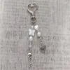 Keychains Skull Heart Charms Keychain Butterfly Pearl Handmade Love Key Chain