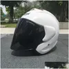 Cascos de motocicleta Medio casco negro Deporte al aire libre Hombres y mujeres Racing Cara abierta Dot Appd Drop Entrega Automóviles Motocicletas Acceso DH0SR