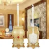 Brushes European Style Resin Toilet Brush Holder Clean Luxury Golden Bathroom Eco Friendly Toilet Brush Wc Borstel Toilet Tools DA60MTS