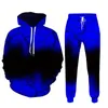 Herren-Trainingsanzüge Vintage Blue Beer 3D-gedruckte zweiteilige Kapuzen-Jogginghose für Herren Herbst/Winter Casual Street Retro Fashion Sweatshirt