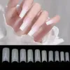 FALSE NAILS 500PCSBOX Natural Style Nail Capsules Artificial Tips Full Cover Nails French Manicure False Nail For Beauty Salon Women 231128