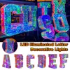 Outros suprimentos de festa de evento LED iluminado alfanumérico luzes decorativas carta luzes de néon sinal para festa de casamento de aniversário lâmpada de natal decoração de barra de casa 231127