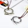 Chaînes Dongsheng jeu bijoux dieu de la guerre 4 rétro amulette collier personnalité métal cuir chaîne pendentif pour les fans cadeau