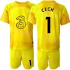 Club Team 22/23 Mens Soccer GK Thibaut Courtois Jersey Set målvakt Långärmad Robert Sanchez 28 Djordje Petrovic 1 Kepa Arrizabalaga Football Shirt Kits Qieerxi