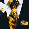 High Quality Brand Ties Design Necktie Handkerchief Cufflinks Set Print New Arrival Fashion for Wedding Party Silk for Men Wool