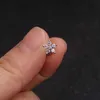 Punktionsohrringe Koreanische Version Kleine Blume Ohrknochen Nagel Edelstahl Doppelseitige Schraube Zurück Kugel Ohrstecker Ohrring 14 Karat Echtgold Piercingschmuck