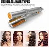 Curling Irons 2-Way Rotating Hair Curler Straightener Automatic Curling Iron Electric Hair Brushes Ceramic Iron Hair Straightening Styler Q231128