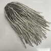 16 pouces de remplacement de cheveux humains vierges indiens 7x9 gris Dreadlocks Mono Toupee pour hommes noirs