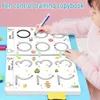 Dibujo Suministros de pintura Montessori Pluma Control Forma Matemáticas Juego de combinación de colores Juego de rastreo mágico para niños Actividades para niños pequeños Libros de juguetes educativos 231127