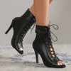 Sandalias Lasyarrow Mujer Tobillo Zapatos de baile latino para niñas Zapatos de salsa de salón de baile de fondo suave para damas Zapatos latinos de tacón alto 230427