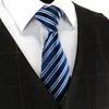 AA Fashions Herren-Krawatte, bedruckt, 100 % Seide, Schwarz, Blau, Aldult-Jacquard, Party, Hochzeit, Business, gewebt, modisches Design, Hawaii-Krawatten, Box