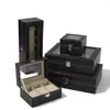 Watch Boxes Cases Organizer Storage for Travel Watches Pu Leather Glass Case Display Multi Purpose Box and Jewelry 231127