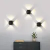 Lampada da parete Luci a LED rotonde impermeabili per soggiorno Camera da letto Lampade creative per esterni per interni Balcone Cortile Nero Bianco