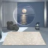 Teppiche Quadratischer Sternenhimmel-Teppich Einfaches Wohnzimmer Schlafzimmer Couchtisch Nachtmatte Anti-Drop-Spiel-Krabbeldecke für Kinder