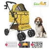 EDENPETZ grande poussette pour animaux de compagnie pliable chariot pour animaux de compagnie léger roue universelle chariot de voyage en plein air pour chats chiens