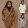 Vestes Mode Enfants Bébé Filles Vêtements Fausse Fourrure Manteau D'hiver Chaud Manteaux Épais Ours En Peluche Longue Lâche Enfants Veste 231128