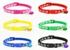 12pcspack 6 färg vinter justerbar nylon husdjur liten hund valp leashes halsband katt krage tinkle bell fotavtryck traktion bälte1197132