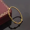 Corrente de pulseira de design clássico Seis parafusos angulares pulseira de sorte pulseira preta Pulseiras de ouro 18K Dia dos Namorados Dia das Mães o noivado não desbota Jóias de marca 11