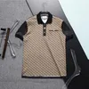 Hochwertiges, besticktes Kurzarm-Poloshirt aus Baumwolle für Herren, T-Shirt, koreanische Modekleidung, Sommer-Luxus-Top