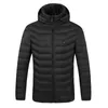 Herrjackor Winter Jacket Windproect Down Coat med hög krage huva hals blixtlåsfickor förtjockad varm justerbar