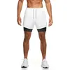 Short de course 2 en 1 pour hommes, Double pont, Sport, Fitness, musculation, séchage rapide, pantalons courts, entraînement, gymnastique