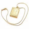 Anhänger Halsketten Exquisite christliche Bibel Kreuz Halskette Po Box Kette Unisex Jahrestag Schmuck Geburtstag Weihnachtsgeschenke Hip Hop