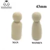 Teethers Toys 50pcs Men Woman Mixed Plain Blank Natural Wood People Peg Dolls Unpainted Figures Wedding Cake Family Peg Dolls Christmas Gift 231127