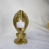 Candle Holders Holder Leaf Candlestick Ornaments Desktop For Candlelight Dinner-Party Atmosphere Decors Easy To Use