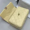 24C Square Handle Gold Hardware Bag Luxury Designer Handväska Fashion Bags Womans Handväskor Classic Flap Sheepskin With Palm Pattern Axel Sling