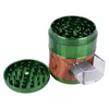 Latest Smoking Cool Colorful Aluminium 63MM Portable Drawer Herb Tobacco Grind Spice Miller Grinder Crusher Grinding Chopped Hand Muller Cigarette Holder DHL