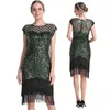 Party Dresses Gorgeous Sparkle Bling Sequin Meimaid Cocktail Dress Sexy Vintage Tassel Illusion Woman Evening Banquet GownJQ1067