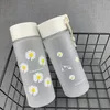 Water Bottles Large Mouth Frosted Small Daisy Portable Hemp Rope Plastic Water Cup Summer Fashion Girl Handy Water Bottle Cute Water Bottle 230428