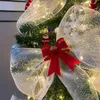 Décorations de Noël Arbre Mesh Tulle Rouleau Tissu Pendentif Joyeux Décor pour la maison 2023 Cadeaux de Noël DIY Craft Cristmas Navidad Année 231128