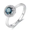 Européen Noble Dame Coloré Gem Anneau Femmes Mode Marque De Luxe Micro Ensemble 3A Zircon s925 Bague En Argent Charme Femme Fête De Mariage Bijoux Saint Valentin Cadeau