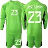 국가 대표팀 남자 스페인 골키퍼 David de Gea Jersey Soccer Set 23-24 Long Sleeve Unai Simon Iker Casillas Reina Kepa Arrizabalaga David Raya 축구 셔츠