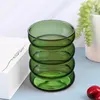 300ml Wave Shape Glass Cup Water Bottle Heat-resistant Beer Drinkware Tea Mug Coffee Juice Milk Tea Home Cafe Drinkware