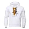 Erkek Hoodies Yani sen bir robot ayısın Baskı Mens Moda Moda HOVY Hip Hop Polar Sokak Giyin