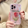 Designer Silicone Phone Case Pink Flow