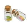 05ML 10X18X5MM kleine mini helderglazen kurkflesjes met houten stoppers / bericht bruiloften wens sieraden feestartikelen fles buis Qmtpx