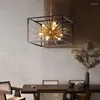Lampy wisiorki amerykańskie retro proste żyrandol restauracja