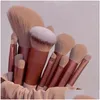 Make-up kwasten 13-delige set Oogschaduw Foundation Dames Cosmetisch penseel Oogschaduw Blush Poeder Blending Beauty Soft Tool Drop Delivery Hea Dhwts
